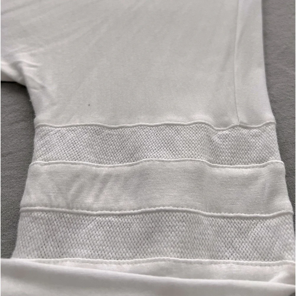 🫶🏼🤘🏼✌🏼 Donated 2 Womens Charity Vince Long Sleeve Crewneck White T-Shirt Top M - Picture 12 of 16